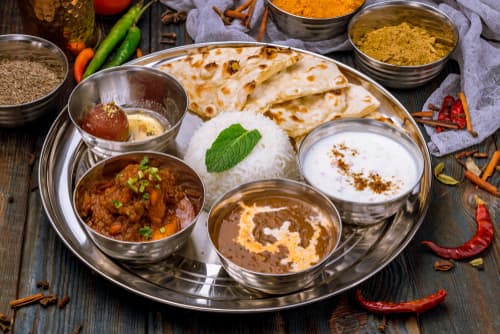 What are the typical dishes of India?
