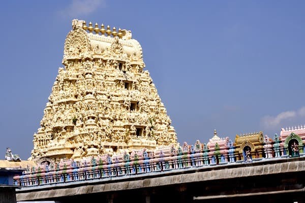 The ancient Ekambareswarar Hindu temple